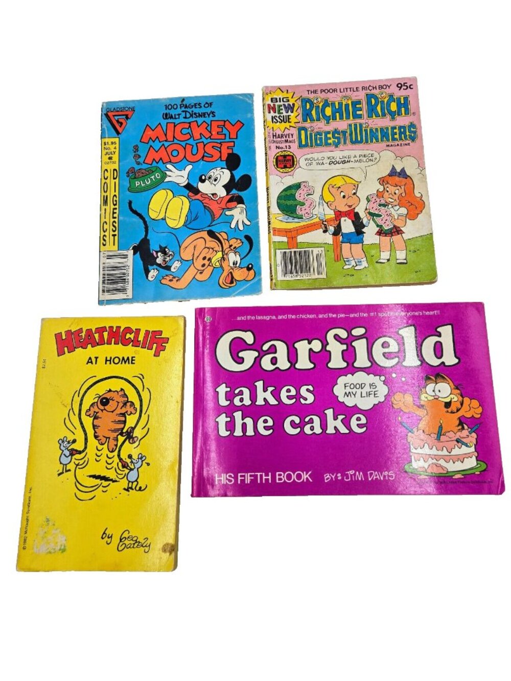 Comic Book Lot Mickey Mouse Richie Rich Heathcliff Garfield Read